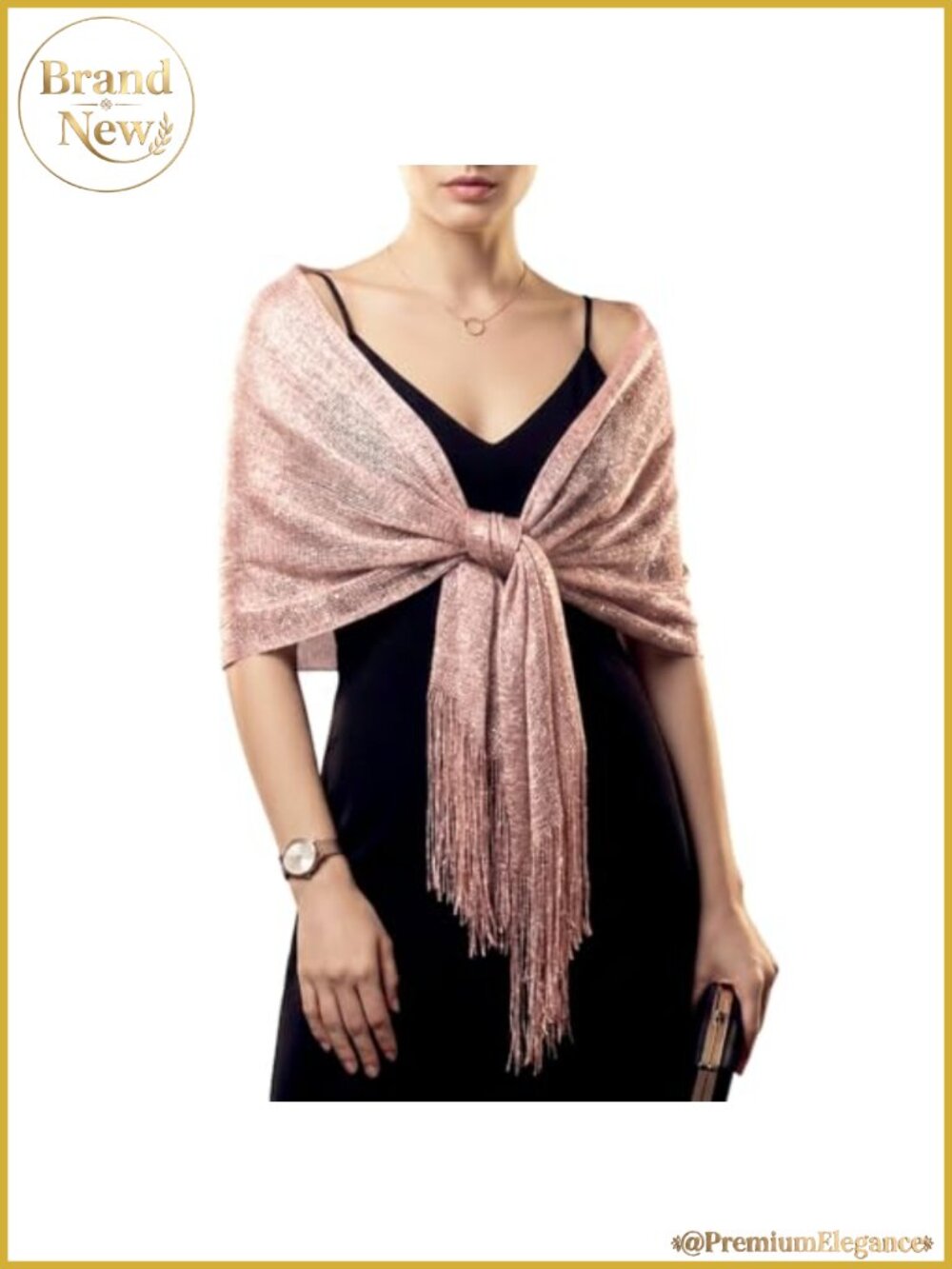 Metallic Sparkling Shawl Wrap Scarf Evening Dress Formal Party Wedding